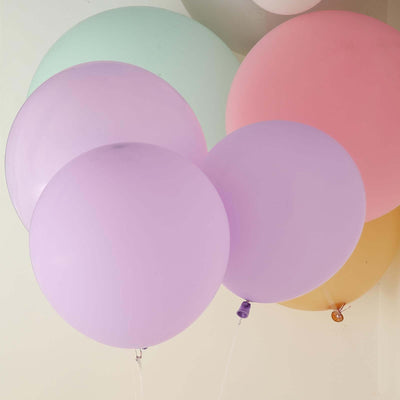 10 Pack 18" Matte Pastel Lavender Lilac Helium or Air Latex Party Balloons - Linen Luxes