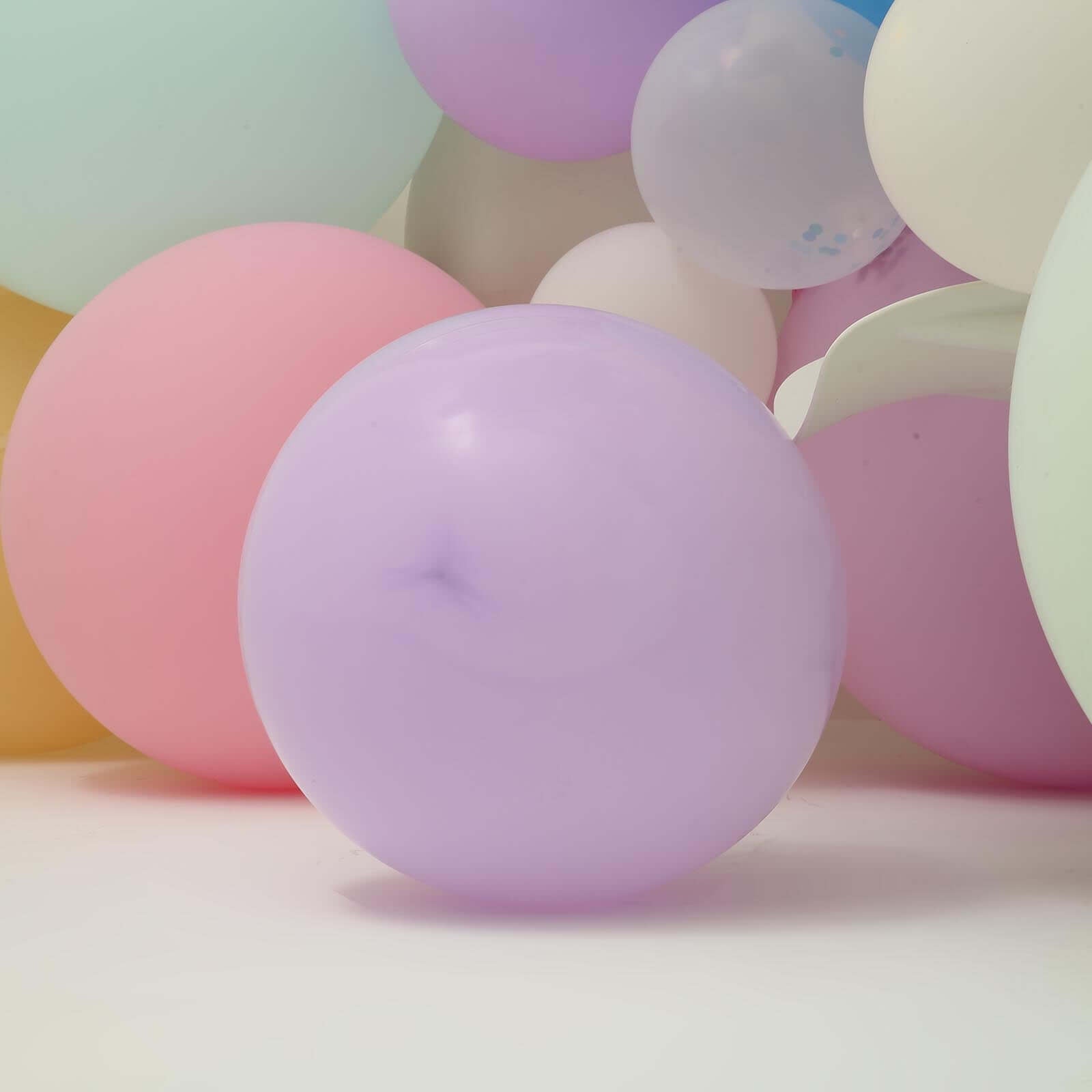 10 Pack 18" Matte Pastel Lavender Lilac Helium or Air Latex Party Balloons - Linen Luxes