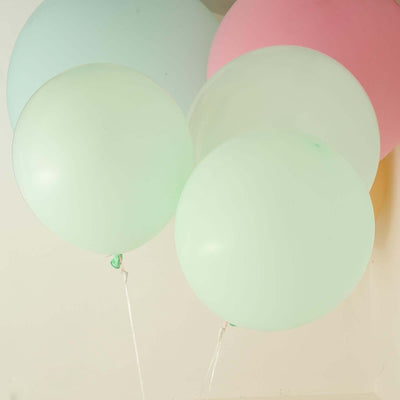 10 Pack 18" Matte Pastel Mint Helium or Air Latex Party Balloons - Linen Luxes