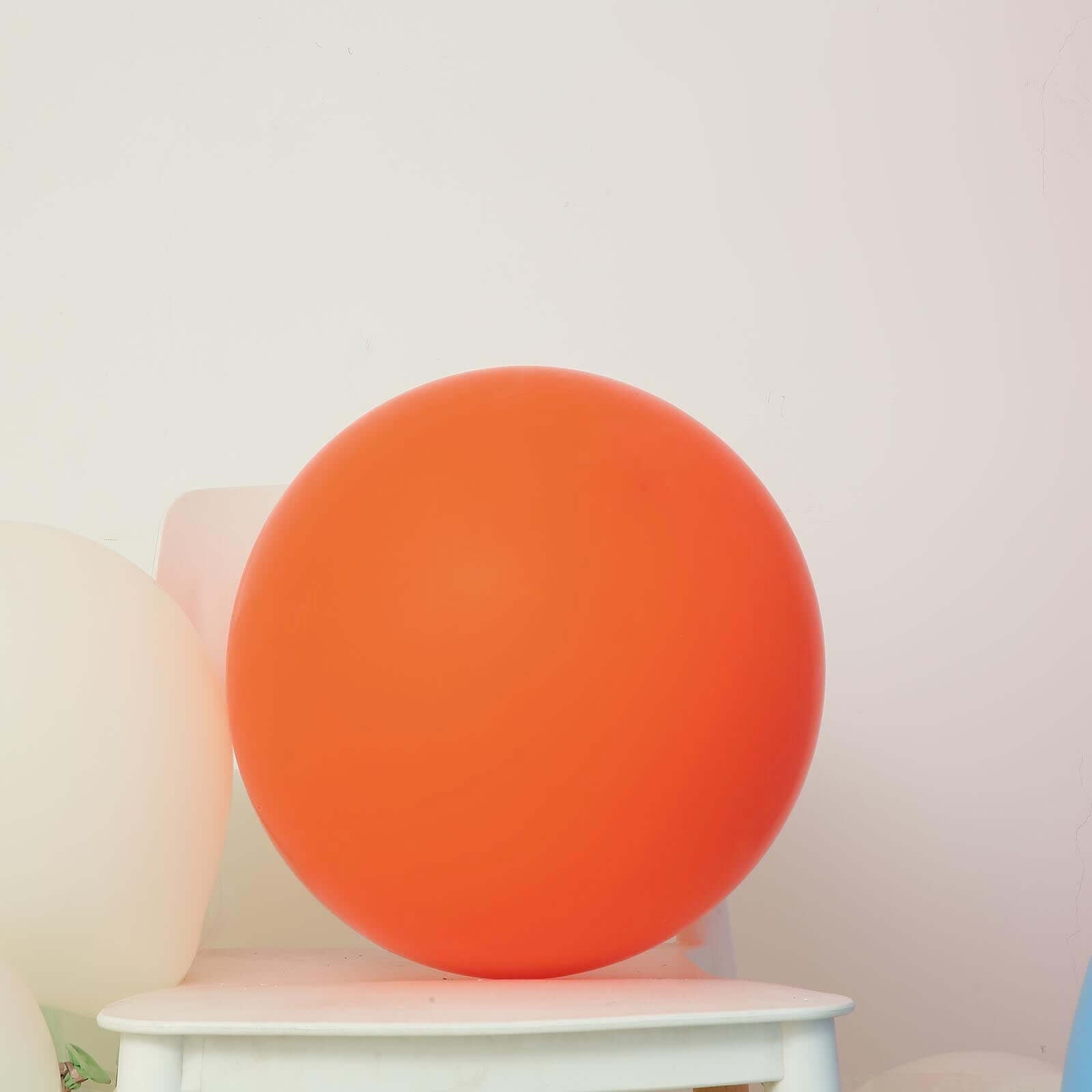 10 Pack 18" Matte Pastel Orange Helium or Air Latex Party Balloons - Linen Luxes