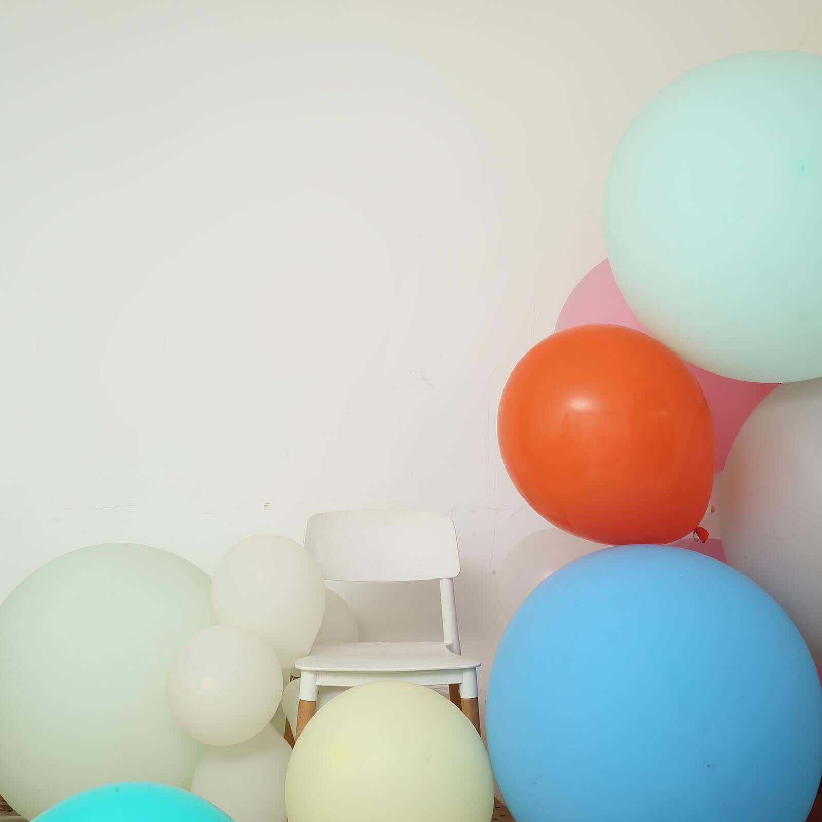 10 Pack 18" Matte Pastel Orange Helium or Air Latex Party Balloons - Linen Luxes