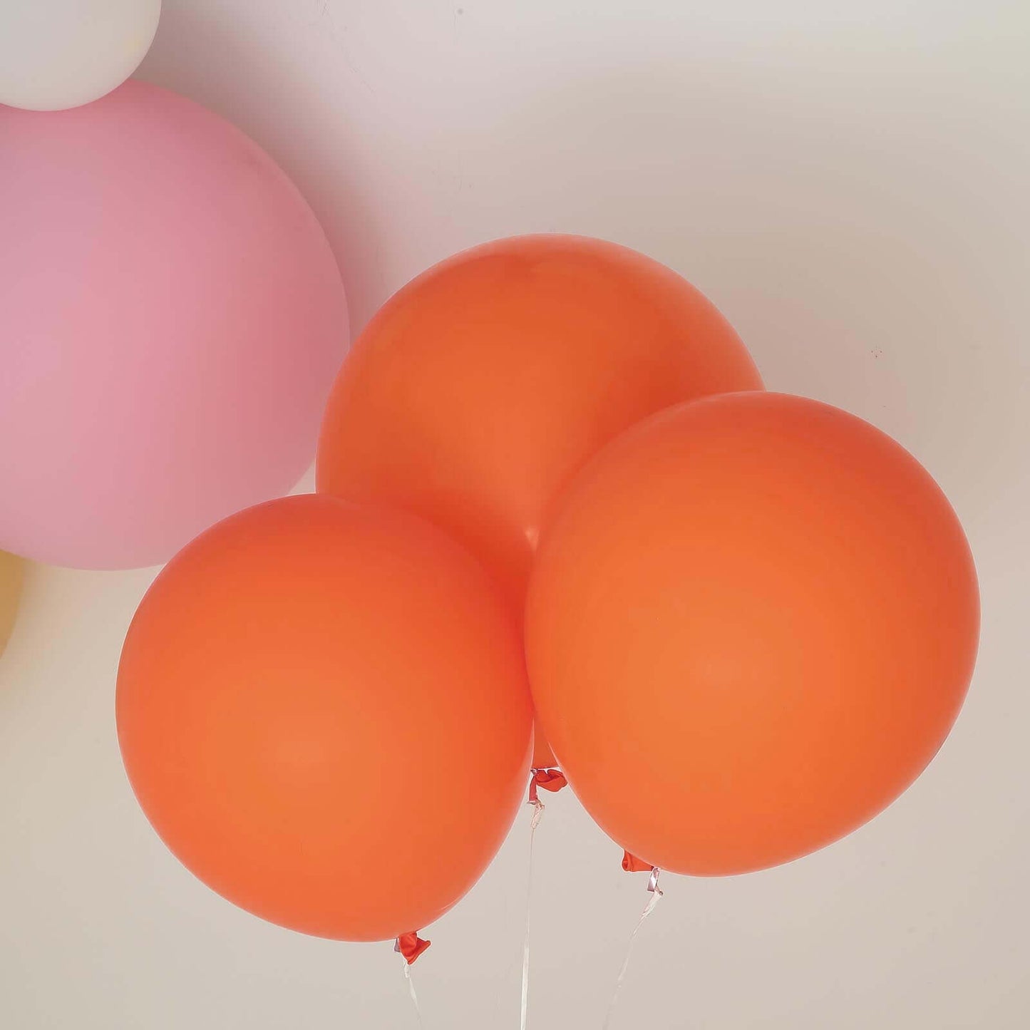 10 Pack 18" Matte Pastel Orange Helium or Air Latex Party Balloons - Linen Luxes