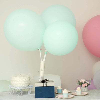 10 Pack 18" Matte Pastel Seafoam Helium or Air Latex Party Balloons - Linen Luxes