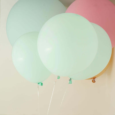 10 Pack 18" Matte Pastel Seafoam Helium or Air Latex Party Balloons - Linen Luxes