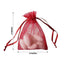 10 Pack 3"x4" Burgundy Organza Drawstring Wedding Party Favor Gift Bags - Clearance SALE - Linen Luxes