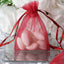 10 Pack 3"x4" Burgundy Organza Drawstring Wedding Party Favor Gift Bags - Clearance SALE - Linen Luxes