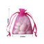 10 Pack 3"x4" Fuchsia Organza Drawstring Wedding Party Favor Gift Bags - Clearance SALE - Linen Luxes