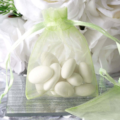 10 Pack 3"x4" Mint Organza Drawstring Wedding Party Favor Gift Bags - Clearance SALE - Linen Luxes