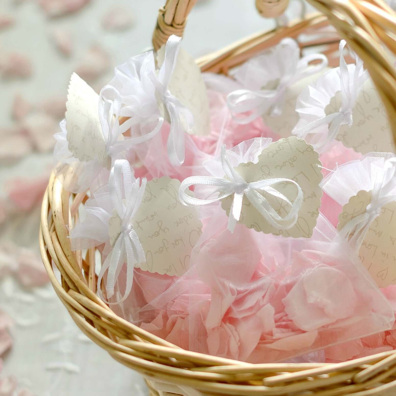 10 Pack 3"x4" Pink Organza Drawstring Wedding Party Favor Gift Bags - Clearance SALE - Linen Luxes