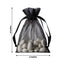 10 Pack 4"x6" Black Organza Drawstring Wedding Party Favor Gift Bags - Linen Luxes