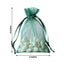 10 Pack 4"x6" Hunter Emerald Green Organza Drawstring Wedding Party Favor Gift Bags - Linen Luxes