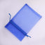 10 Pack 4"x6" Royal Blue Organza Drawstring Wedding Party Favor Gift Bags - Linen Luxes