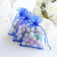 10 Pack 4"x6" Royal Blue Organza Drawstring Wedding Party Favor Gift Bags - Linen Luxes