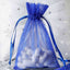 10 Pack 4"x6" Royal Blue Organza Drawstring Wedding Party Favor Gift Bags - Linen Luxes