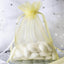 10 Pack 4"x6" Yellow Organza Drawstring Wedding Party Favor Gift Bags - Clearance SALE - Linen Luxes
