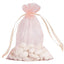 10 Pack 5"x7" Blush Organza Drawstring Wedding Party Favor Gift Bags - Linen Luxes