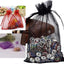 10 Pack 5"x7" Chocolate Organza Drawstring Wedding Party Favor Gift Bags - Linen Luxes