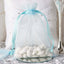 10 Pack 5"x7" Light Blue Organza Drawstring Wedding Party Favor Gift Bags - Linen Luxes