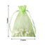 10 Pack 5"x7" Mint Organza Drawstring Wedding Party Favor Gift Bags - Linen Luxes