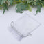 10 Pack 5"x7" Silver Organza Drawstring Wedding Party Favor Gift Bags - Linen Luxes