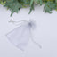 10 Pack 5"x7" Silver Organza Drawstring Wedding Party Favor Gift Bags - Linen Luxes
