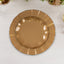 10-Pack Plastic Round 6" Dessert Plates in Gold with Ruffled Rim - Sturdy Disposable Salad Appetizer Dinnerware for Classy Events & Banquets