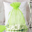10 Pack 6"x9" Mint Organza Drawstring Wedding Party Favor Gift Bags - Linen Luxes