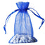10 Pack 6"x9" Royal Blue Organza Drawstring Wedding Party Favor Bags - Linen Luxes