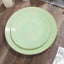 10-Pack Plastic 8" Round Dessert Plates in Sage Green with Gold Rim - Glossy Disposable Appetizer Salad Plates