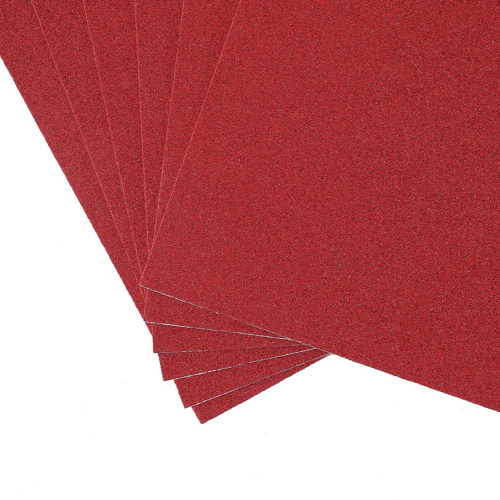10 Pack Burgundy Self - Adhesive Glitter DIY Craft Foam Sheets - 12"x10" - Linen Luxes