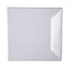 10 - Pack Dessert Plates Square Design with Wide Rim Glossy Clear - Plastic Disposable Plates for Events 6" - Linen Luxes