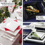 10 - Pack Dessert Plates Square Design with Wide Rim Glossy White - Plastic Disposable Plates for Events 6" - Linen Luxes