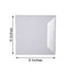 10 - Pack Dessert Plates Square Design with Wide Rim Glossy White - Plastic Disposable Plates for Events 6" - Linen Luxes