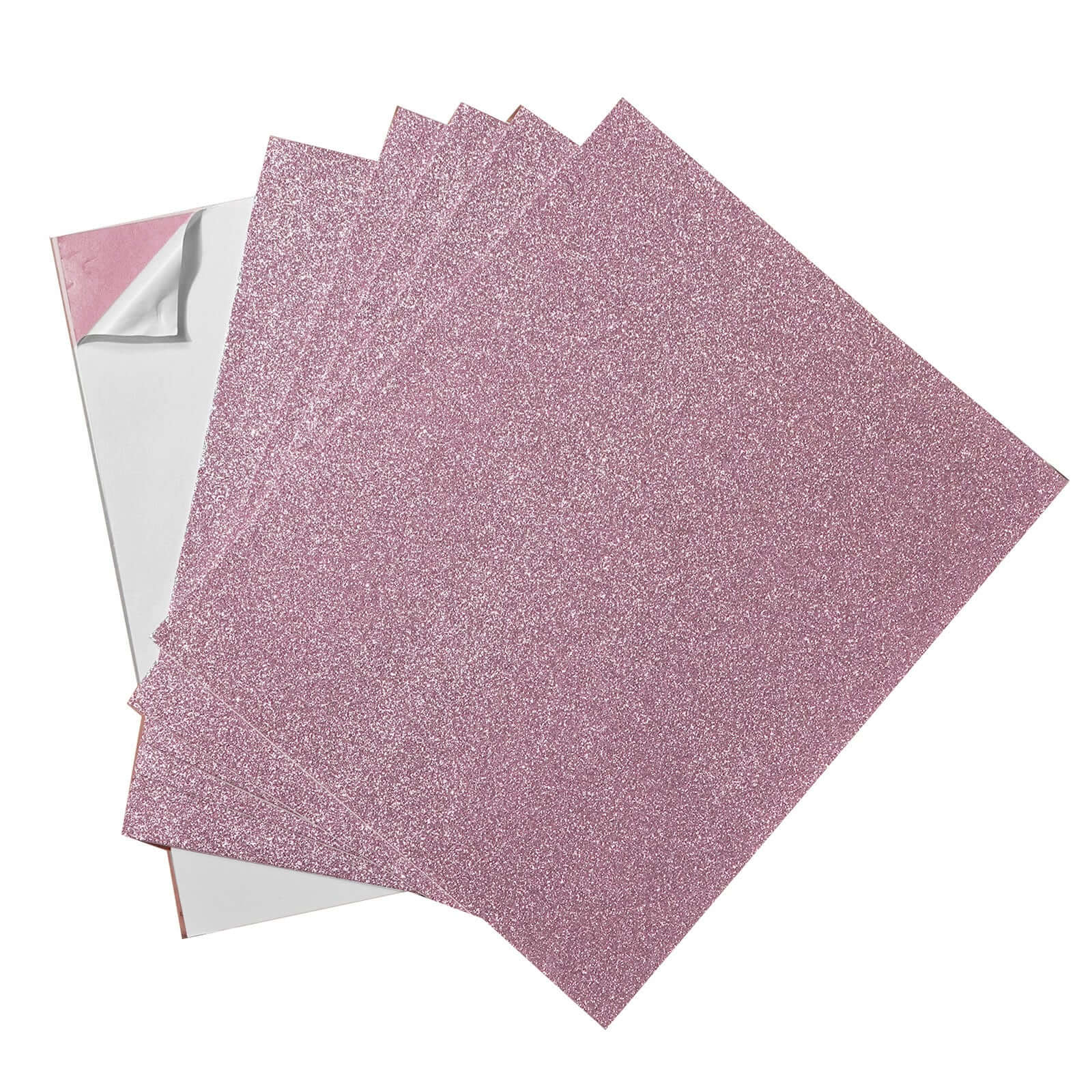 10 Pack Pink Self - Adhesive Glitter DIY Craft Foam Sheets - 12"x10" - Linen Luxes