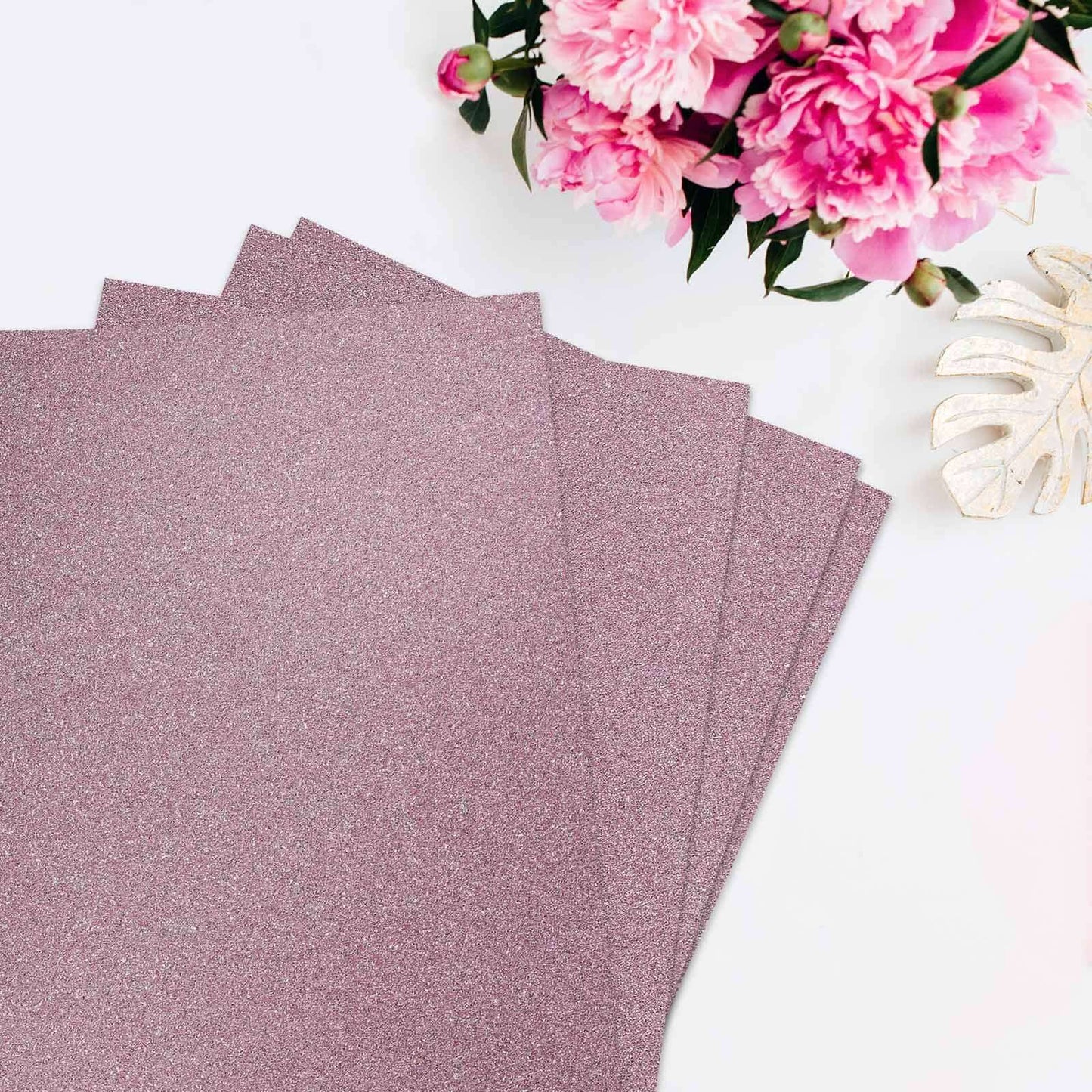 10 Pack Pink Self - Adhesive Glitter DIY Craft Foam Sheets - 12"x10" - Linen Luxes