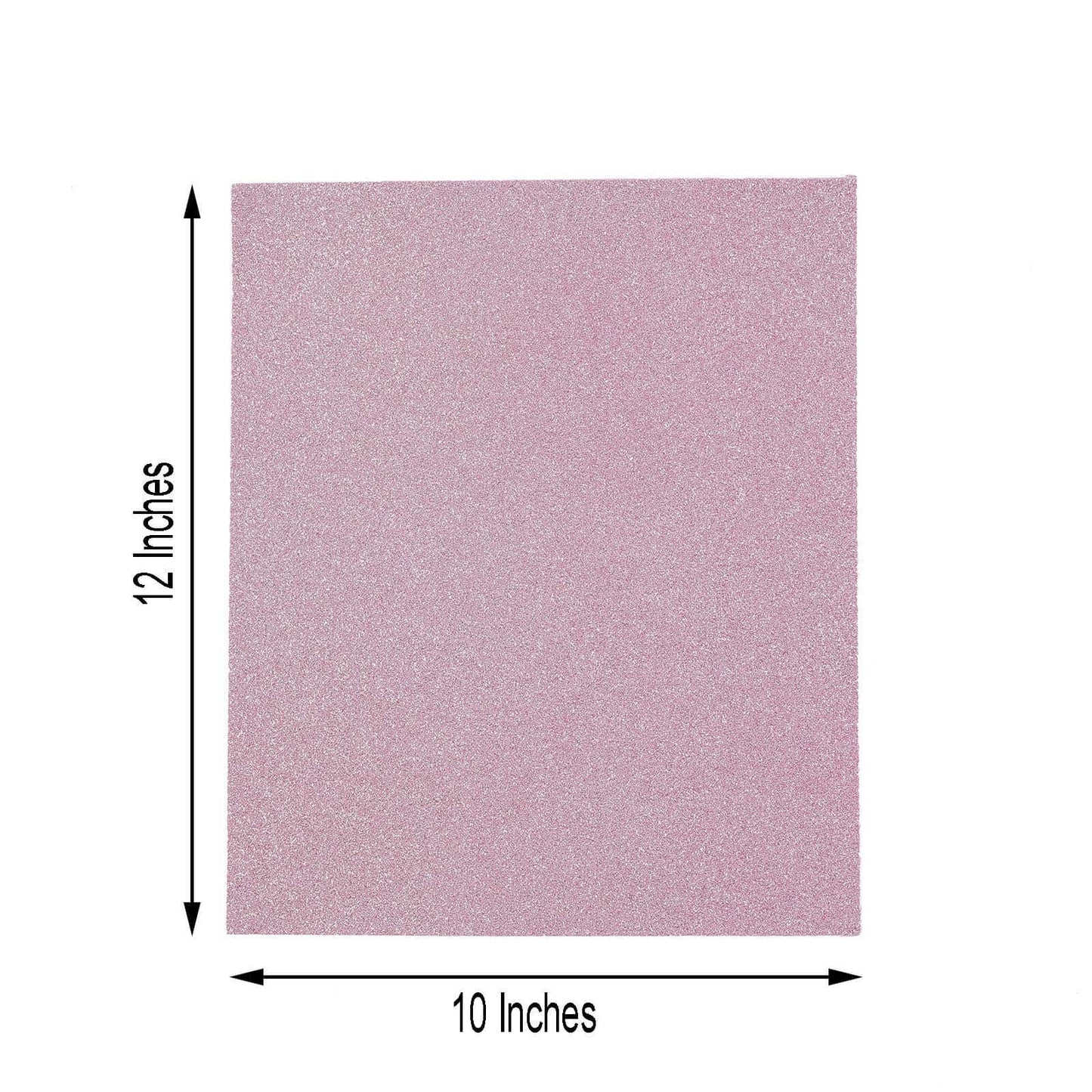 10 Pack Pink Self - Adhesive Glitter DIY Craft Foam Sheets - 12"x10" - Linen Luxes