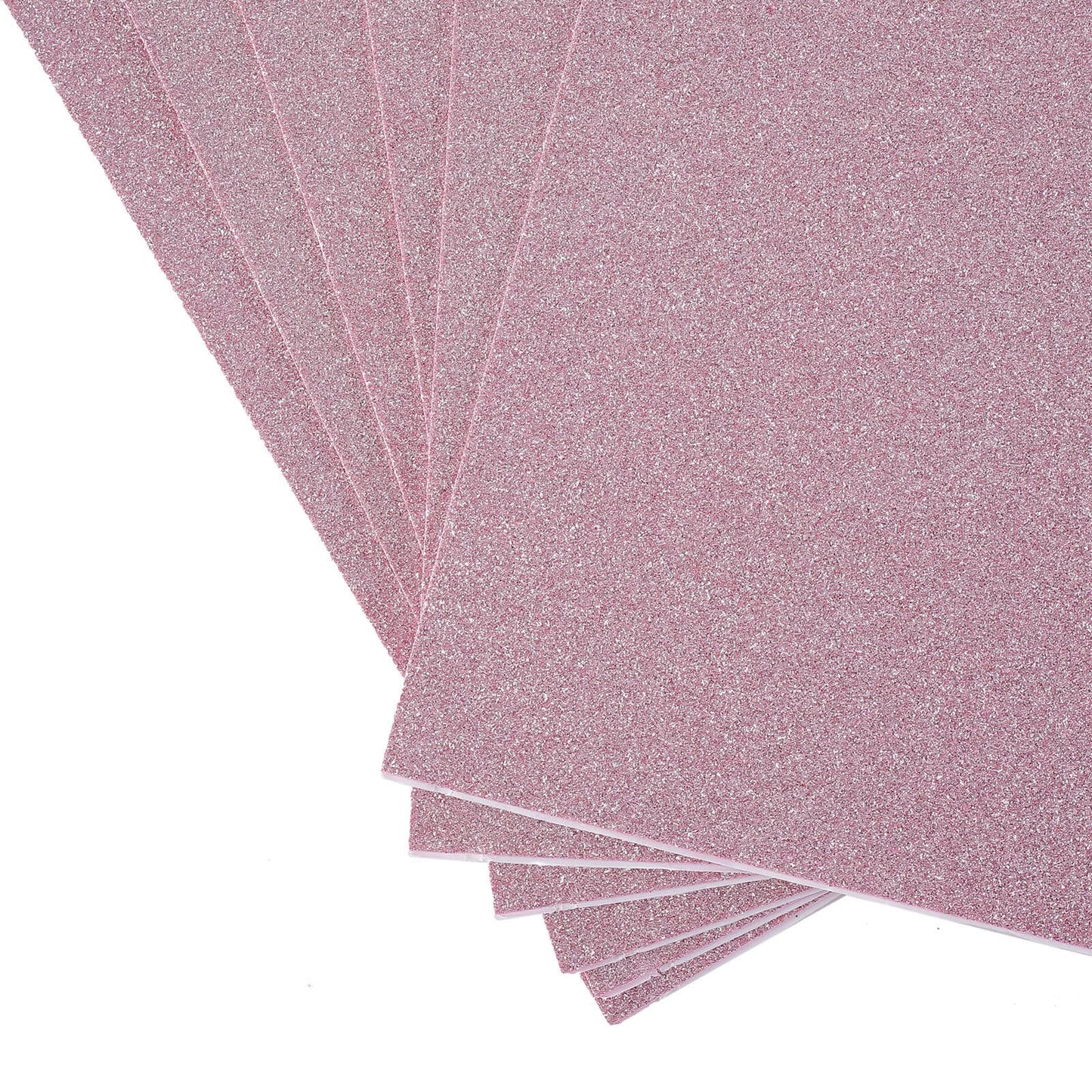 10 Pack Pink Self - Adhesive Glitter DIY Craft Foam Sheets - 12"x10" - Linen Luxes