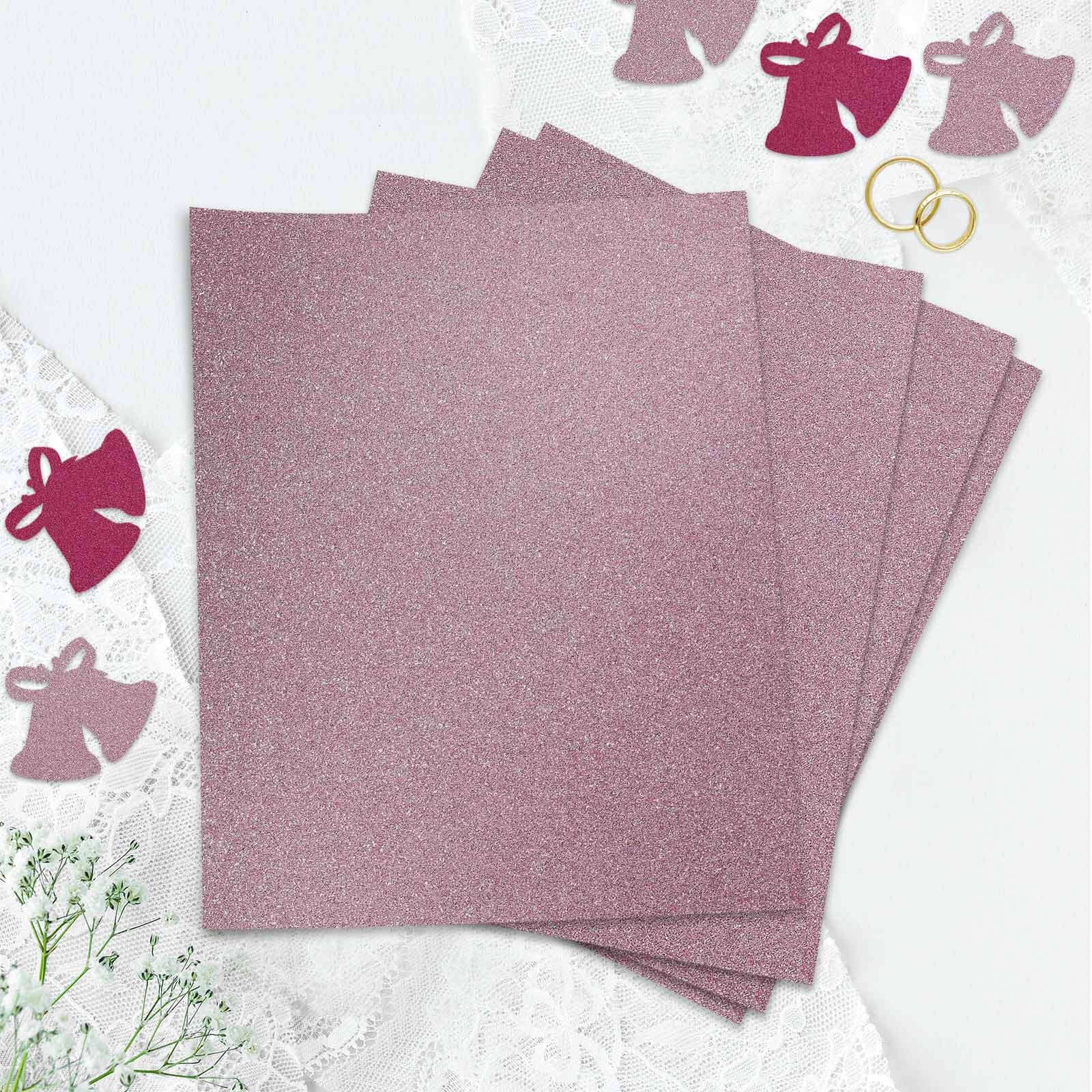 10 Pack Pink Self - Adhesive Glitter DIY Craft Foam Sheets - 12"x10" - Linen Luxes