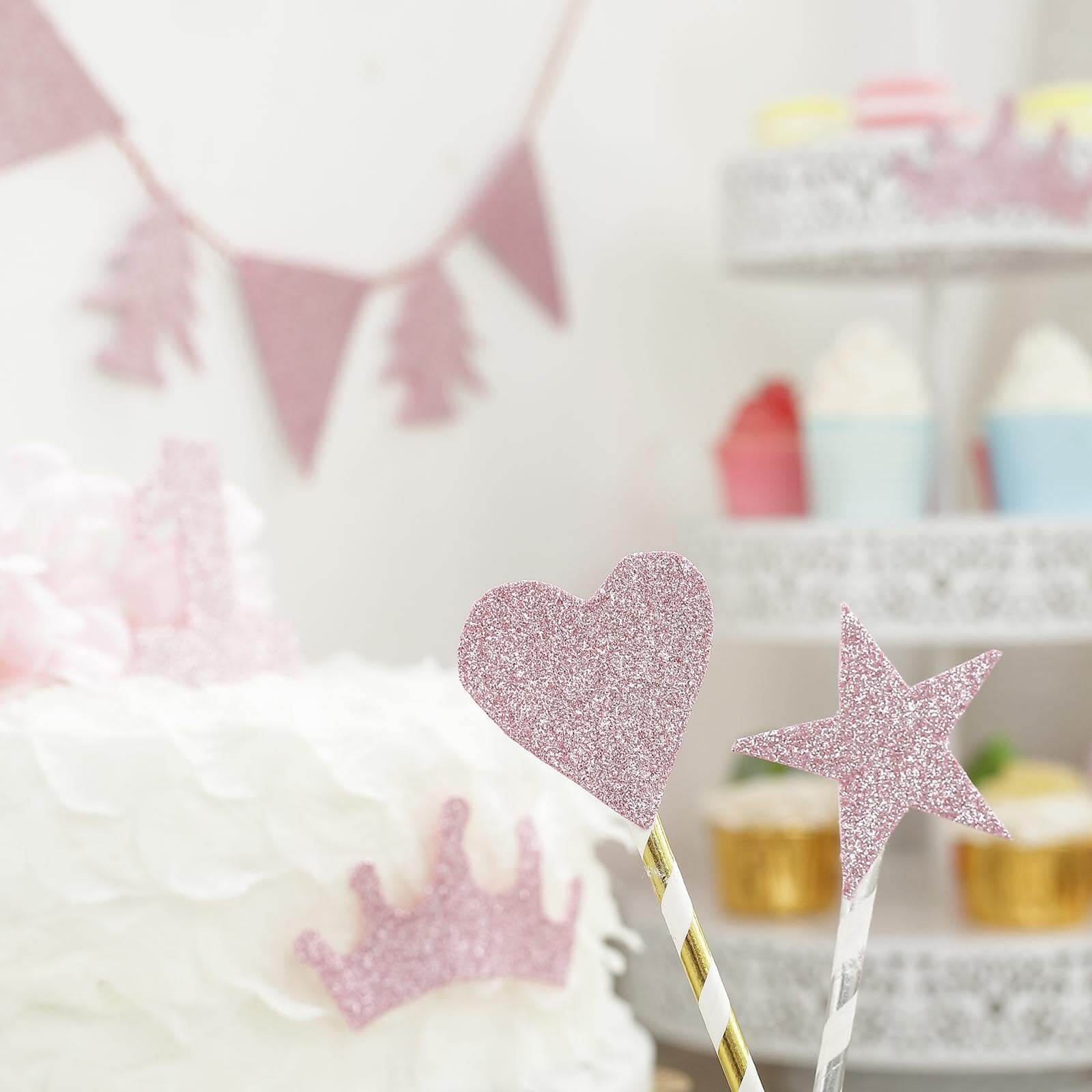 10 Pack Pink Self - Adhesive Glitter DIY Craft Foam Sheets - 12"x10" - Linen Luxes