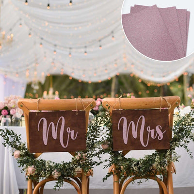 10 Pack Pink Self - Adhesive Glitter DIY Craft Foam Sheets - 12"x10" - Linen Luxes