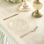 10 - Pack Plastic Dinner Plates Clear with TrÃ¨s Chic Gold Rim - Perfect Disposable Party Plates 10" - Linen Luxes