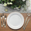 10 - Pack Plastic Dinner Plates White with TrÃ¨s Chic Rose Gold Rim - Perfect Disposable Party Plates 10" - Linen Luxes