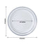 10 - Pack Plastic Dinner Plates White with TrÃ¨s Chic Silver Rim - Perfect Disposable Party Plates 10" - Linen Luxes
