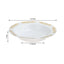 10 - Pack Plastic Round Soup Bowl in White with Gold Embossed Scalloped Rim - Sturdy Disposable Salad Dessert Bowls for Catering & Events 12oz - Linen Luxes