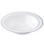 10 - Pack Plastic Soup Bowls White with Silver Rim - Stylish Disposable Bowls for Parties 12oz - Linen Luxes