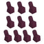 10 Pack Polyester Chair Cover for Banquet Chairs Burgundy - Stain-Resistant Reusable Slip-On Slipcover