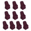 10 Pack Polyester Chair Covers for Folding Chairs Burgundy - Wrinkle-Free Stain-Resistant Slip-On Slipcovers