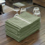 10 Pack Premium Spun Polyester 18"x22" Napkins Dusty Sage Green/White Bistro Style - Highly Absorbent Cotton-Like Feel Cloth Napkins