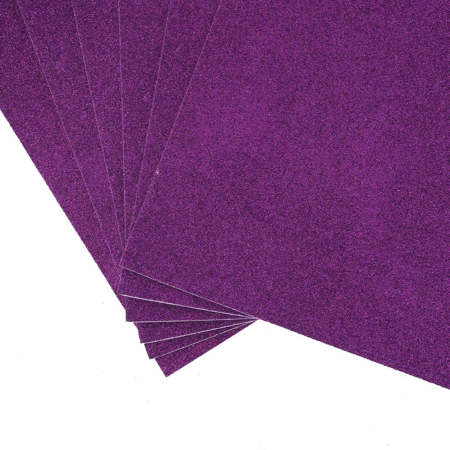 10 Pack Purple Self - Adhesive Glitter DIY Craft Foam Sheets - 12"x10" - Linen Luxes