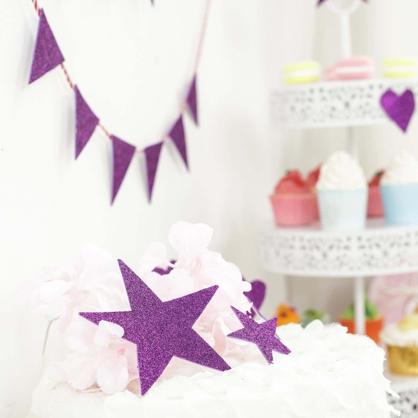 10 Pack Purple Self - Adhesive Glitter DIY Craft Foam Sheets - 12"x10" - Linen Luxes